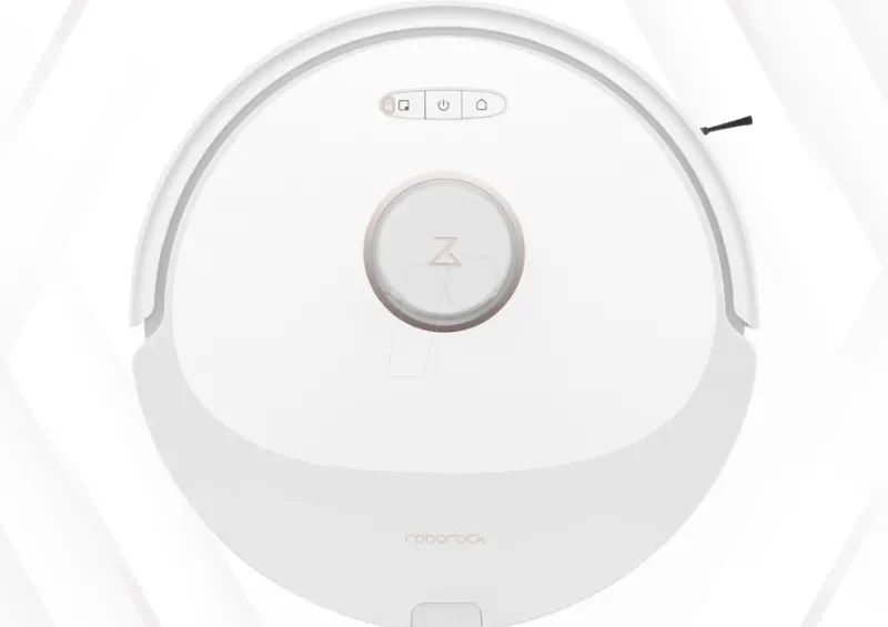 Roborock Q8 MAX robotstøvsuger set ovenfra på hvid baggrund