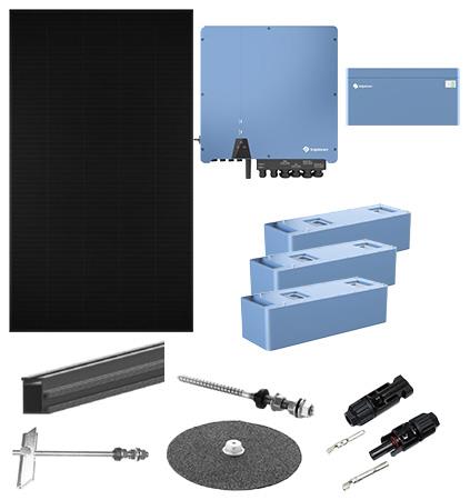 5,04Kwp Solpakke Tagpap Solplanet 10Kwh