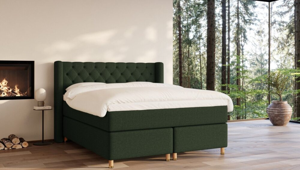 Eira | 160x210 | Dyb grøn, Fast (vægt: 70-95 kg.) / Fast (vægt: 70-95 kg.)