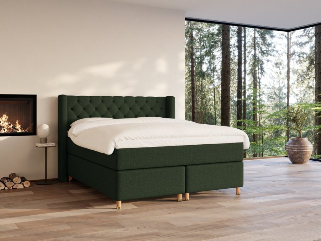 Eira | 160x210 | Dyb grøn, Fast (vægt: 70-95 kg.) / Fast (vægt: 70-95 kg.)