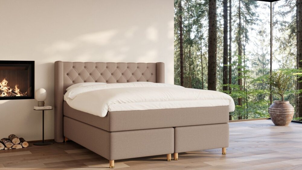 Eira | 180x200 | Brun, Fast (vægt: 70-95 kg.) / Fast (vægt: 70-95 kg.)
