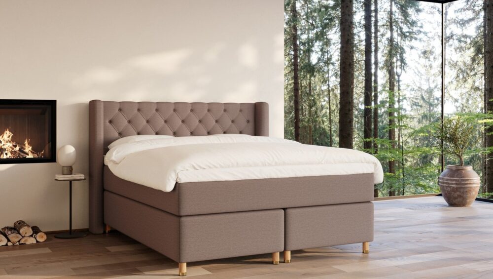 Eira | 180x210 | Mocha, Fast (vægt: 70-95 kg.) / Fast (vægt: 70-95 kg.)