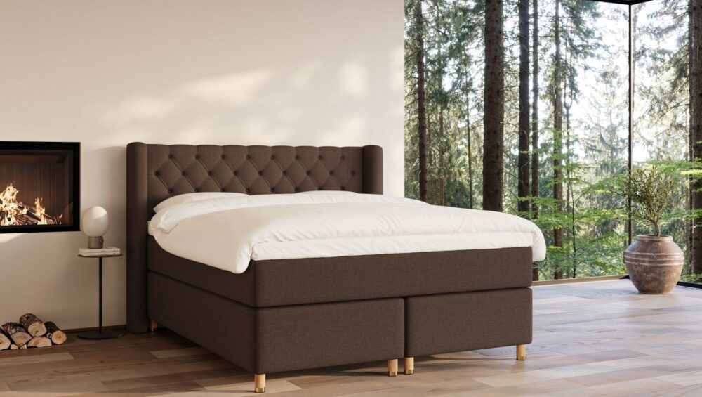 Eira | 180x210 | Mørk brun, Fast (vægt: 70-95 kg.) / Fast (vægt: 70-95 kg.)