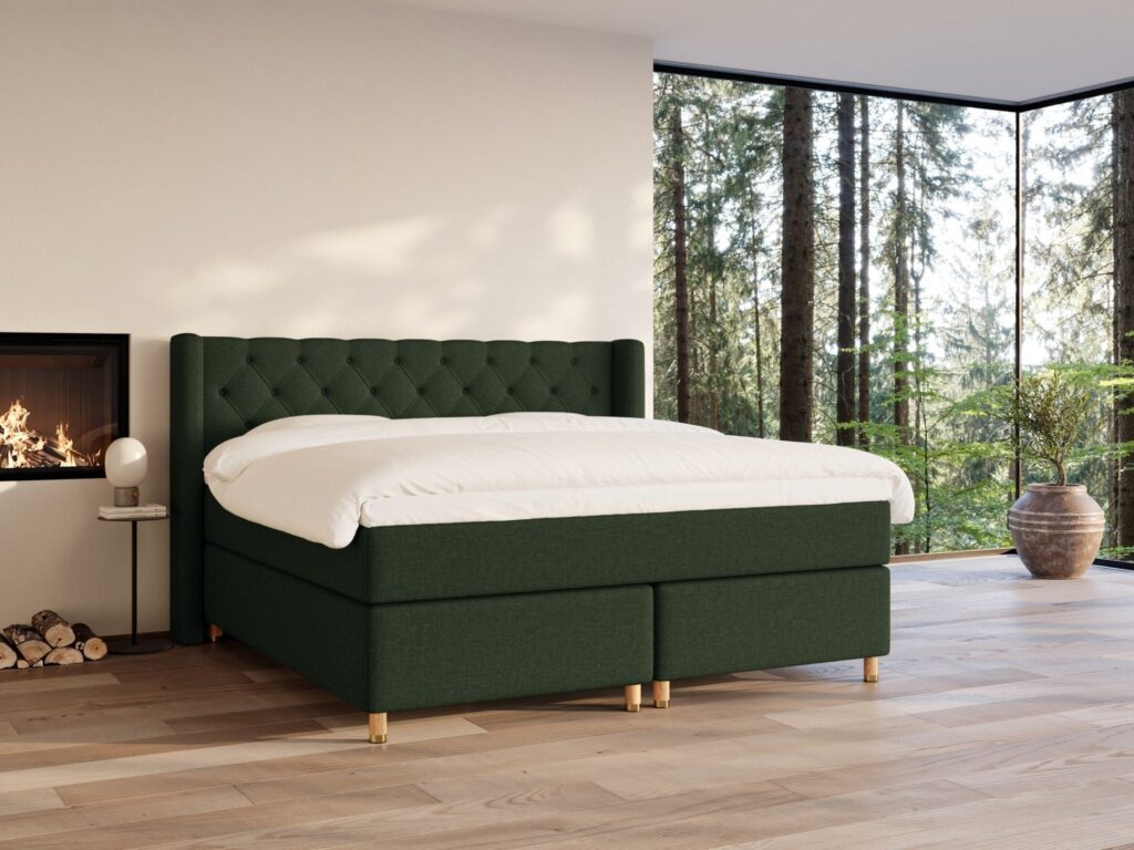 Eira | 200x200 | Dyb grøn, Fast (vægt: 70-95 kg.) / Fast (vægt: 70-95 kg.)