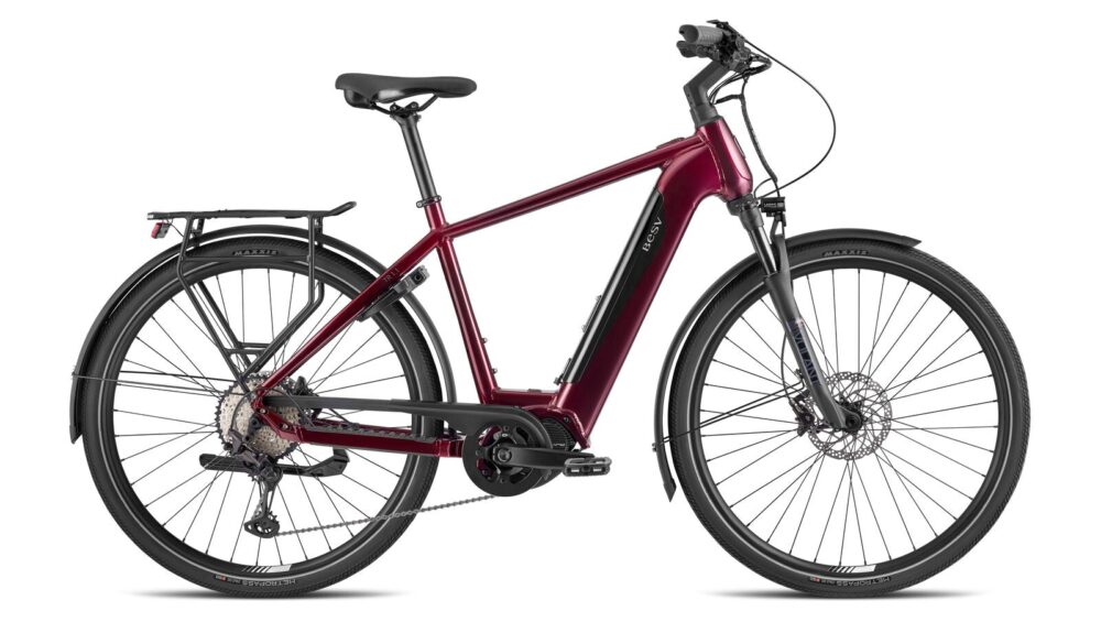 BESV TR 1.1 MY22 Step Over 560 Large E-cykel Bourgogne Glans