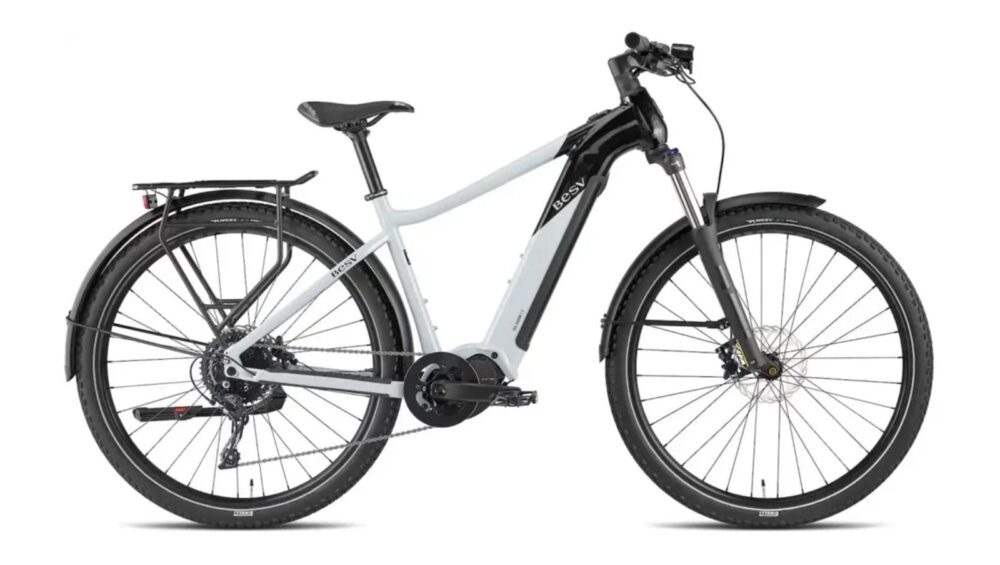 BESV TRX Urban/SUV 1.3 MY23 Step Over 490 Large E-cykel Stålgrå Med Nat Sort