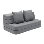 By KlipKlap KK 3 Fold Sofa 120 cm Blå Grå m. Grå