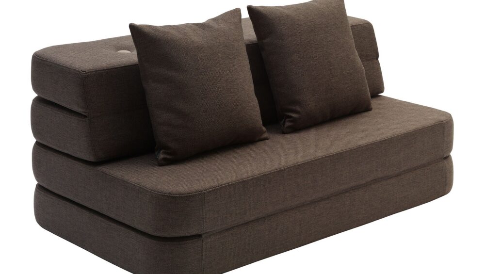 By KlipKlap KK 3 Fold Sofa 120 cm Brun m. Sand