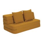 By KlipKlap KK 3 Fold Sofa 120 cm Mustard w. Mustard