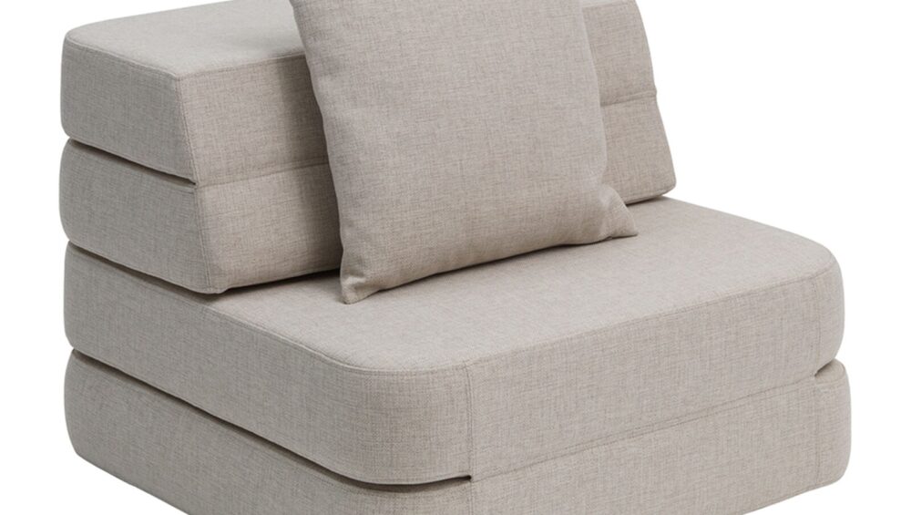By KlipKlap KK 3 Fold Sofa Single Beige m. Sand