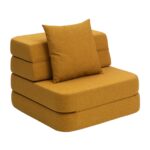 By KlipKlap KK 3 Fold Sofa Single Soft Sennep m. Sennep