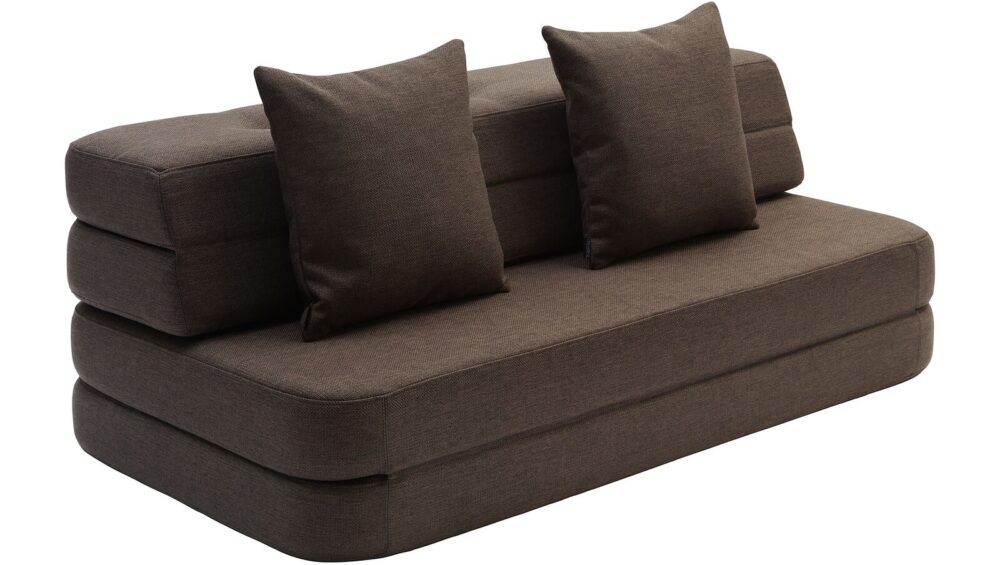 By KlipKlap KK 3 Fold Sofa XL Soft 140 cm Brun m. Sand