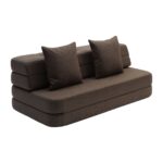 By KlipKlap KK 3 Fold Sofa XL Soft 140 cm Brun m. Sand