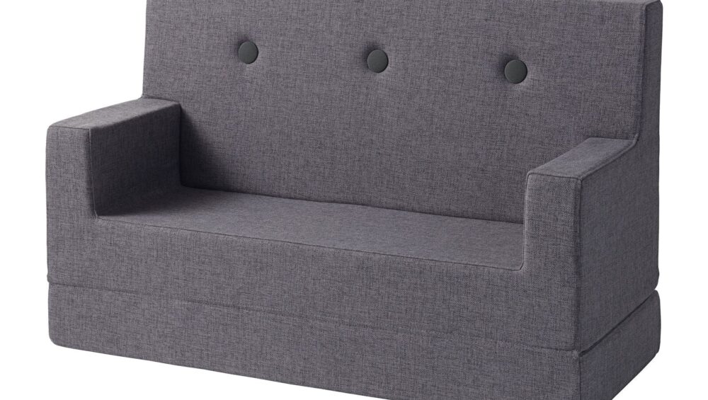 By KlipKlap KK Børnesofa Blågrå m. Grå