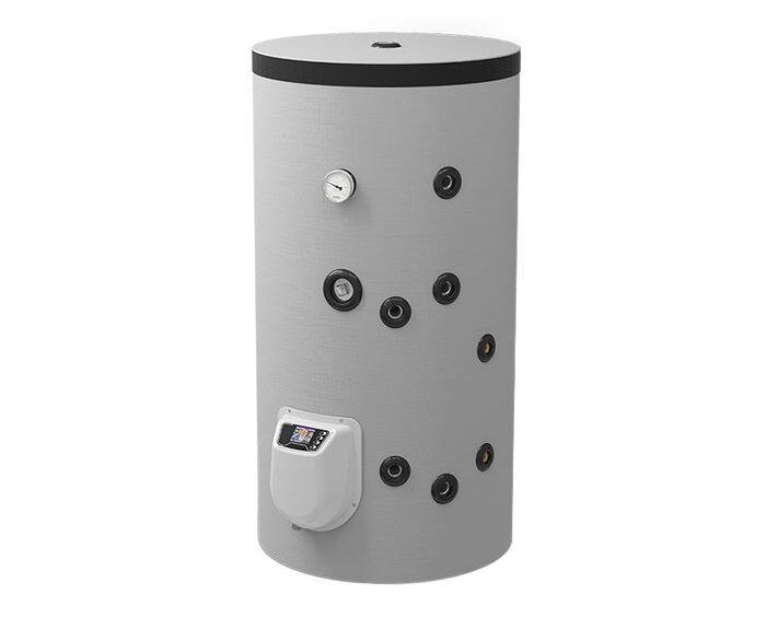 Combi varmtvandsbeholder 150 L - Fritstående med 1 spiral og elektronisk kontrol