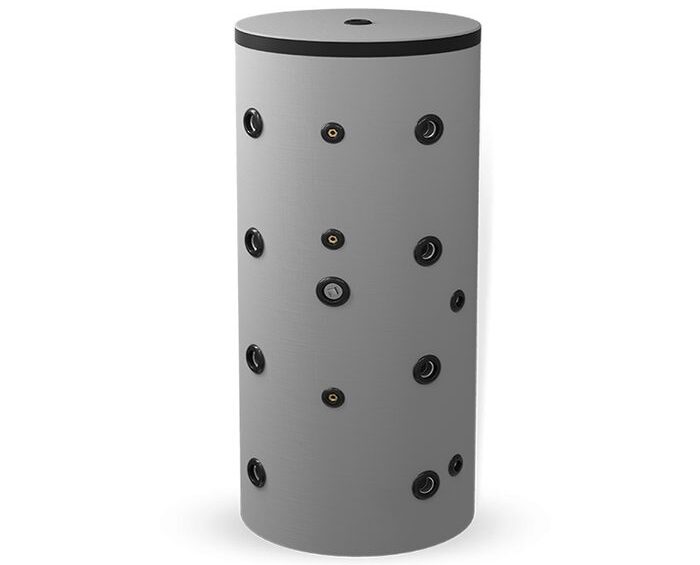 Isoleret Eldom akkumuleringstank med solspiral - 300 liter