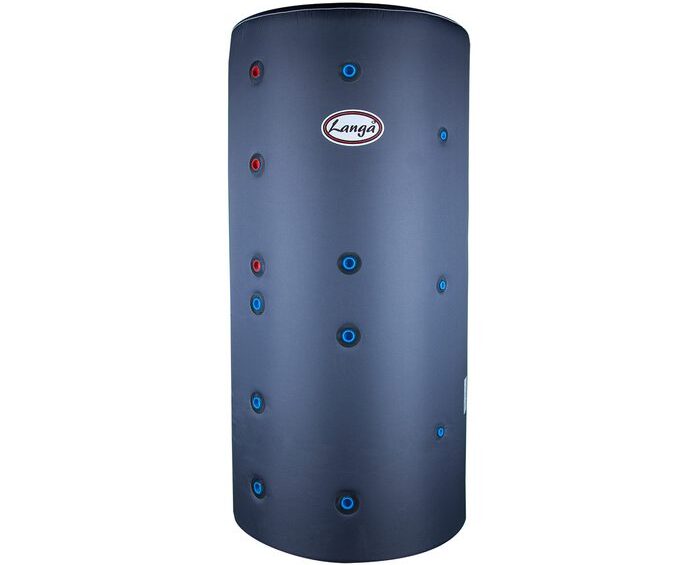 Isoleret akkumuleringstank med 2 spiraler - 500 liter