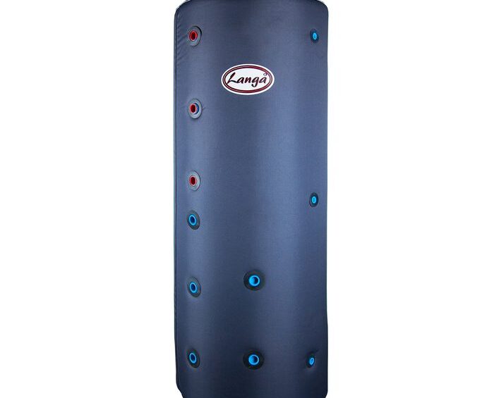 Isoleret akkumuleringstank med solspiral - 200 liter