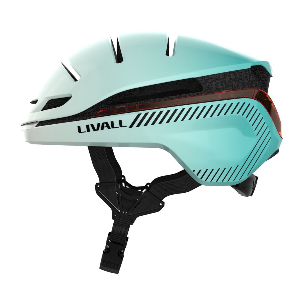 LIVALL Casque Intelligent EVO21 Ultraviolet M - Feux 360°, Léger 350 G, Alerte SOS, Clignotants