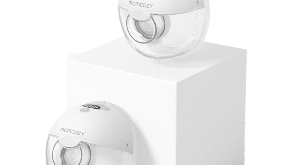 Momcozy M5 Dobbeltpakke Bærbar Brystpumpe Grå