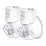 Momcozy S12 Pro Dobbeltpakke Bærbar Brystpumpe Hvid