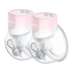 Momcozy S12 Pro Dobbeltpakke Bærbar Brystpumpe Pink