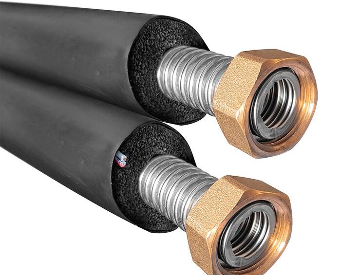 Rustfrie flex-rør - 10 meter - 3/4" omløber