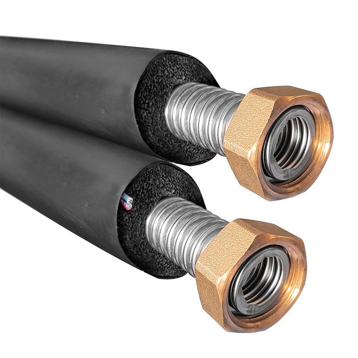 Rustfrie flex-rør - 10 meter - 3/4" omløber