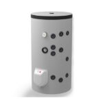 Solvarmebeholder 150 L - Fritstående med 2 spiraler